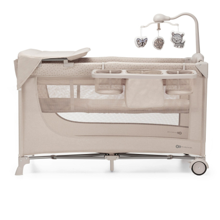 Cameră bebe - PATUT TRAVEL KINDERKRAFT JOY2, CU ACCESORII, BEIGE