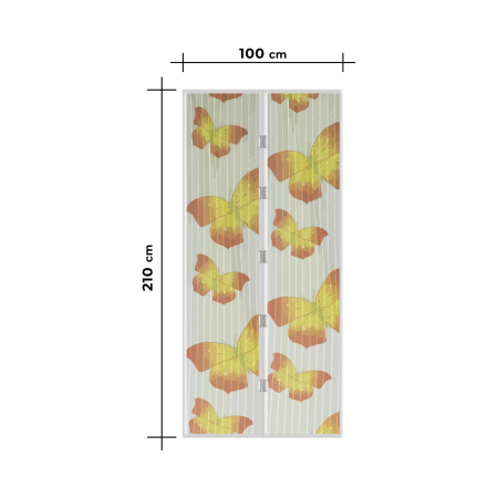 Perdea anti-tantari pt. usi cu inchidere magnetica- 100 x 210 cm „Fluturi galbeni” [3]