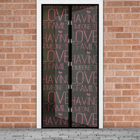 Combaterea dăunătorilor - Perdea anti-tantari pt. usi cu inchidere magnetica, 100 x 210 cm - „Love”