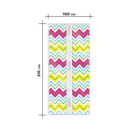 Perdea anti-tantari pt. usi cu inchidere magnetica- 100 x 210 cm „Zig-zag” [2]