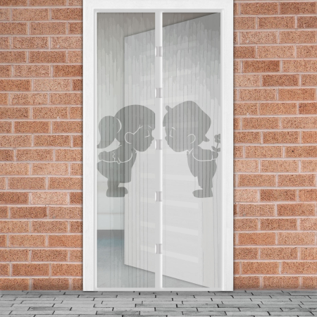 Perdea anti-ţânţari pt. uşi închidere magnetică 100 x 210 cm Model băiat+fată [1]