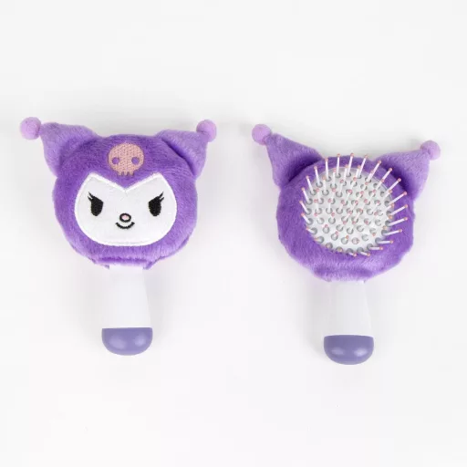 Universul personajelor preferate - Perie de păr mini din pluș 13 cm, Hello Kitty Kuromi