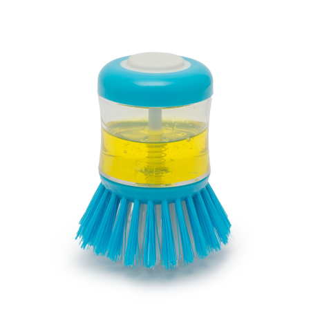 Articole pentru casă - Perie pt. vase cu dozator detergent – albastru