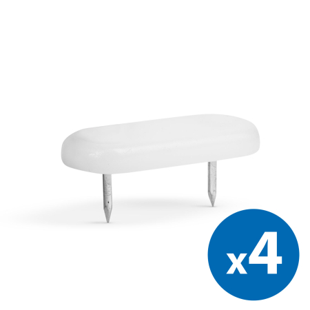 Articole pentru casă - Picior alunecos pentru mobilă - alb - 43 x 18 mm - 4 buc