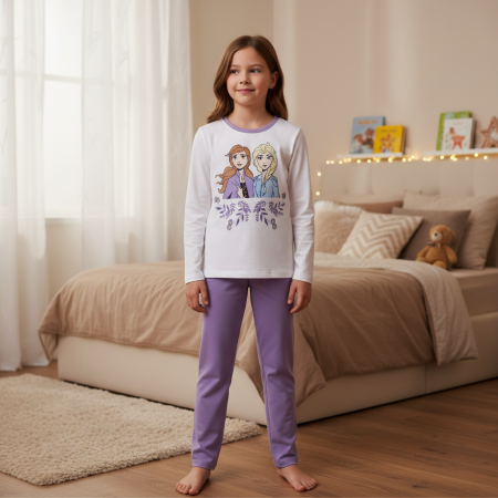 Universul personajelor preferate - Pijama lungă pentru copii Disney Regatul de gheață, bumbac