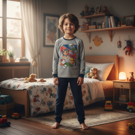 Patrula cățelușilor - Pijama lungă pentru copii Patrula Cățelușilor, bumbac