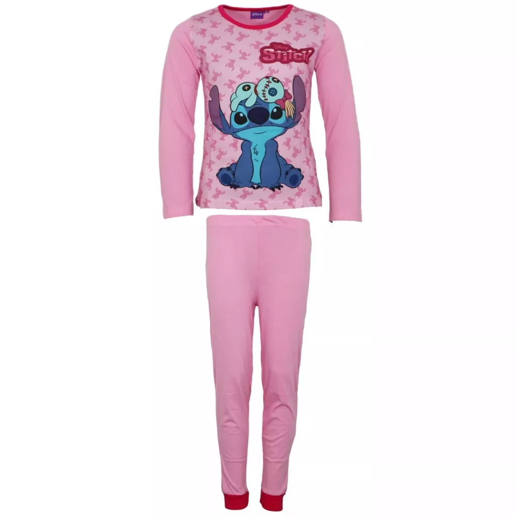 Pijamale cu mânecă lungă pentru copii Disney Lilo și Stitch Scrump Pink [1]