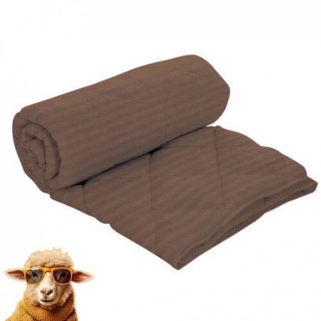 Textile pentru casă - Pilotă damasc-policoton (maro)