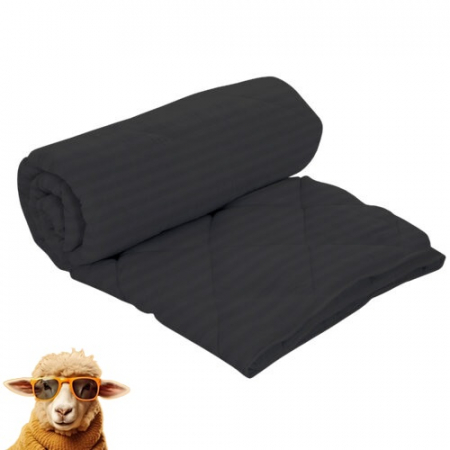Textile pentru casă - Pilotă damasc-policoton (negru)