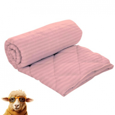 Textile pentru casă - Pilotă damasc-policoton (roz pudra)
