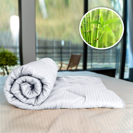 Textile pentru casă - Pilotă matlasată bambus - de iarnă - alb