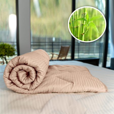 Textile pentru casă - PILOTĂ MATLASATĂ BAMBUS – DE VARĂ – CAPUCINO