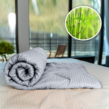 Textile pentru casă - PILOTĂ MATLASATĂ BAMBUS – DE VARĂ – GRI