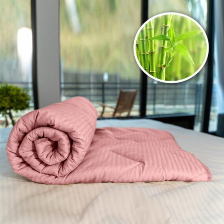 Textile pentru casă - PILOTĂ MATLASATĂ BAMBUS – DE VARĂ – PUDRA