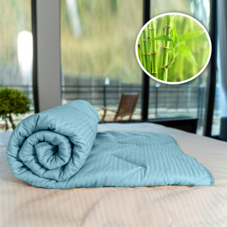 Textile pentru casă - PILOTĂ MATLASATĂ BAMBUS – DE VARĂ – TURCOAZ
