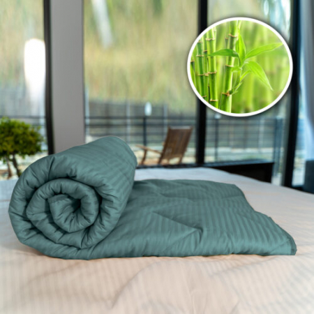 Textile pentru casă - PILOTĂ MATLASATĂ BAMBUS – DE IARNĂ – VERDE PETROL