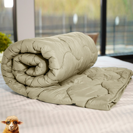 Textile pentru casă - PILOTĂ MATLASATĂ LÂNĂ -BEJ KAKI