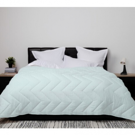 Textile pentru casă - Pilotă matlasată lână damasc 100% natural - de vară - maro