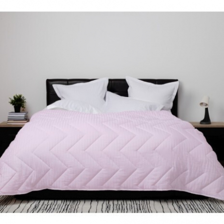 Textile pentru casă - Pilotă matlasată lână damasc 100% natural - de vară - lila