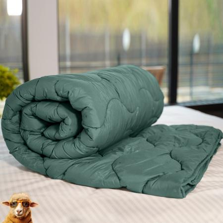 Textile pentru casă - PILOTĂ MATLASATĂ LÂNĂ -VERDE