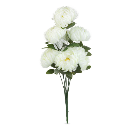 Plantă artificială decorativă - Crizantemă albă - 12 x 58 cm [1]