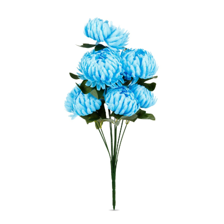 Plantă artificială decorativă - Crizantemă albastră - 12 x 58 cm [1]
