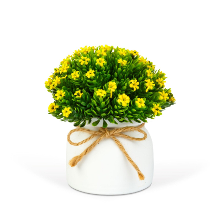 Decorațiuni, idei de cadouri - Plantă artificială decorativă - Flori mici - 3 modele - 18 x 8,5 cm