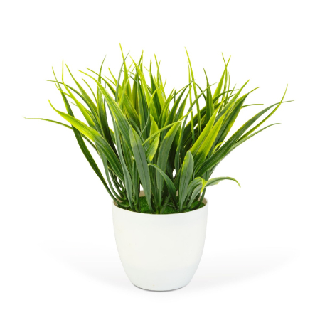 Decorațiuni, idei de cadouri - Plantă artificială decorativă - Iarbă artificială verde - 20 x 8 cm