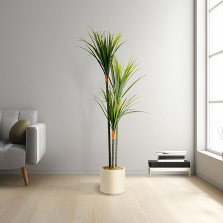 Plantă decorativă artificială Dracaena Marginata – 1,2 m, verde [1]