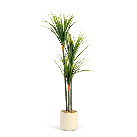 Decorațiuni, idei de cadouri - Plantă decorativă artificială Dracaena Marginata – 1,2 m, verde