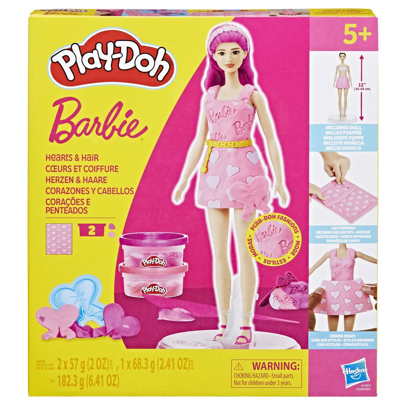 Jucării de creație și meserii - PLAY DOH BARBIE SET PLASTELINA INIMIOARE SI PAR