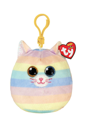 Jucării de pluș - PLUS BRELOC TY 8.5CM SQUISHY BEANIES PISICUTA HEATHER