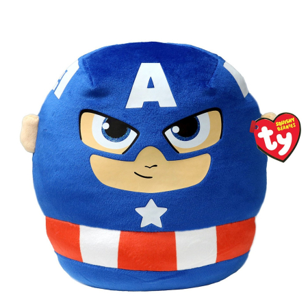 Jucării de pluș - PLUS TY SQUISHY BEANIES MARVEL CAPTAIN AMERICA 30CM 