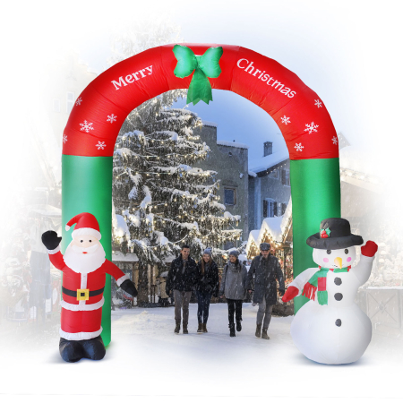 Articole pentru casă - Poartă de Crăciun gonflabilă - 240 cm - IP44 - 9 LED - alimentată la rețea