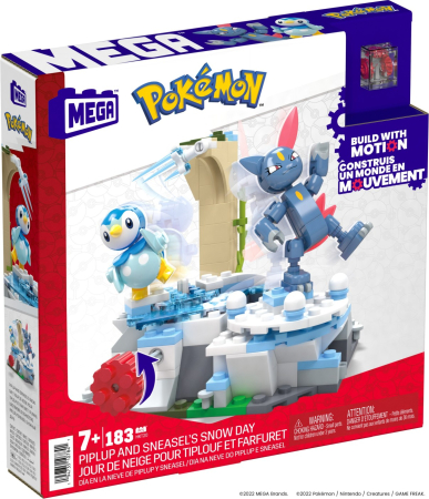 Seturi de construcție si cuburi - POKEMON MEGA ZIUA CU ZAPADA A LUI PIPLUP SI SNEASEL