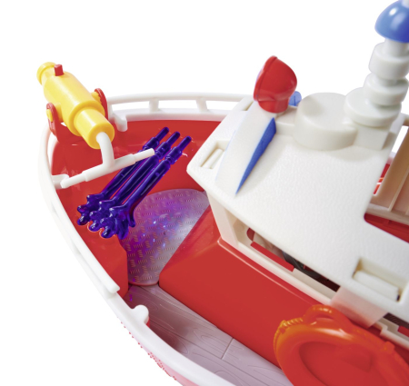 Mașinuțe cu telecomandă - POMPIERUL SAM BARCA DE SALVARE TITAN CU FIGURINA SAM SI ACCESORII