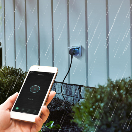 Priză inteligentă pentru exterior Wi-Fi - IPX4 - Amazon Alexa, Google Home, Siri, IFTTT [1]