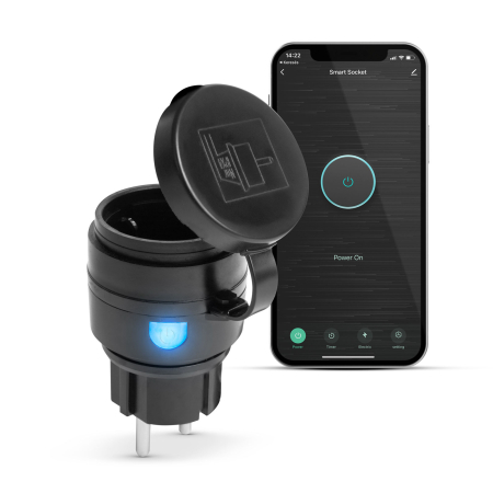 Smart HOME - Priză inteligentă pentru exterior Wi-Fi - IPX4 - Amazon Alexa, Google Home, Siri, IFTTT