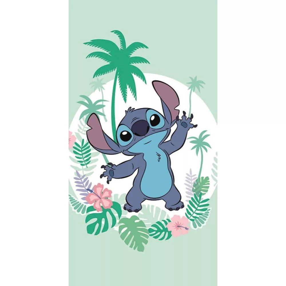 Lilo&Stitch - Prosop de baie / plajă Disney Lilo & Stitch Green 70x140 cm, bumbac