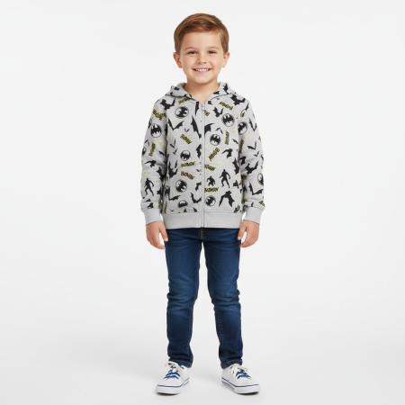 Pulover - Pulover pentru copii Batman, gri, bumbac, 98/104 cm