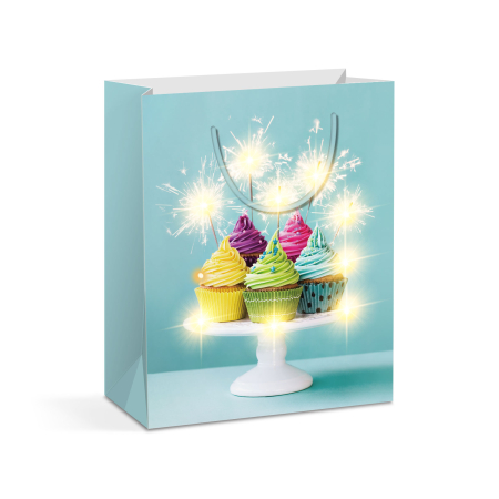 Punga cadou - 10 LED-uri alb cald, hartie - 265 x 127 x 330 mm - 4 tipuri [3]
