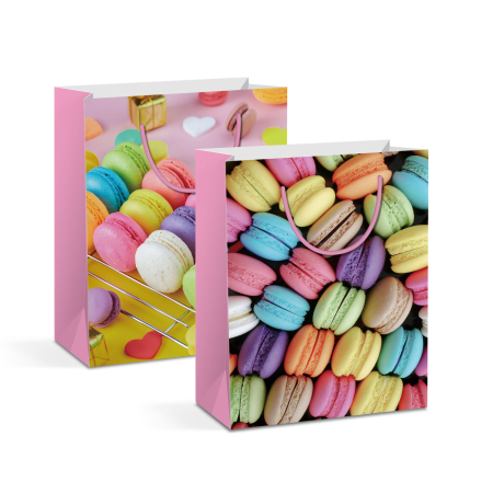 Produse de Crăciun - Pungă cadou - hârtie - 265 x 127 x 330 mm - 2 tipuri/pachet
