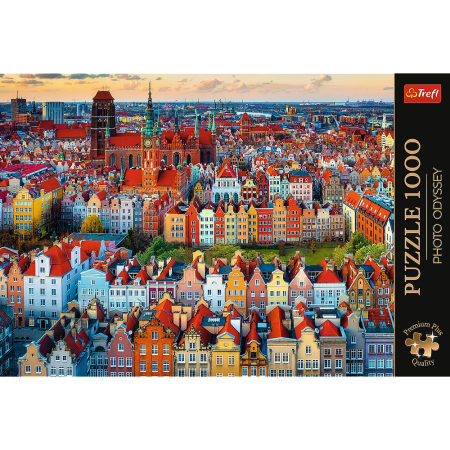 PUZZLE TREFL 1000 PREMIUM PLUS PHOTO ODYSSEY VEDERE A ORASULUI GDANSK POLONIA [2]