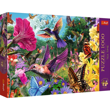 Universul Copiilor - PUZZLE TREFL 1000 PREMIUM PLUS TEA TIME GRADINA CU COLIBRI