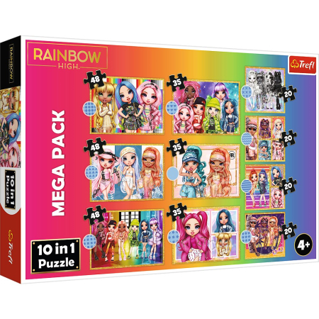 Puzzle - PUZZLE TREFL 10IN1 RAINBOW HIGH PAPUSILE FASHION