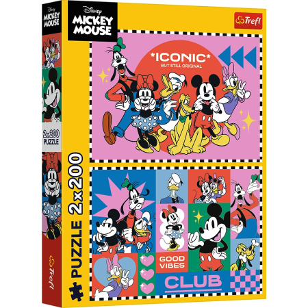 Mickey și Minnie - PUZZLE TREFL 2X200 DISNEY MICKEY MOUSE TIMP CU PRIETENII