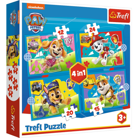 Puzzle - PUZZLE TREFL 4IN1 PATRULA CATELUSILOR ECHIPA