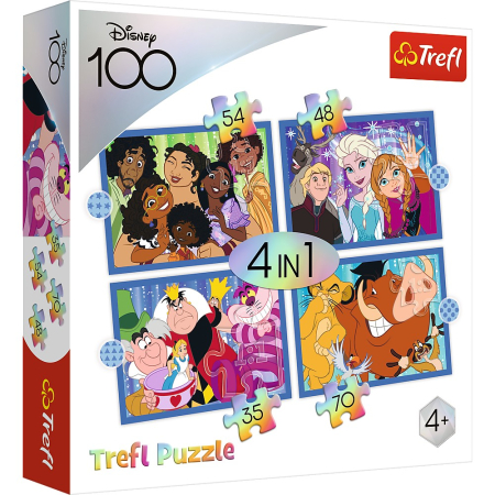 Puzzle - PUZZLE TREFL DISNEY 4IN1 MINUNATA LUME DISNEY