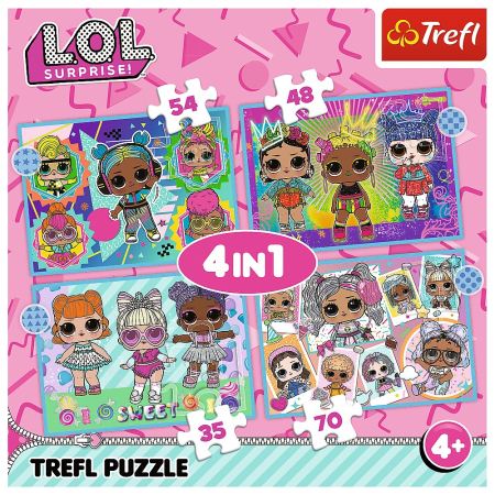 PUZZLE TREFL LOL 4IN1 CUNOASTE PAPUSILE [5]