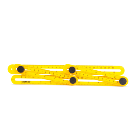Rulete - Riglă de plastic cuadrilaterală, cu copiator de unghi , 31 x 18 cm